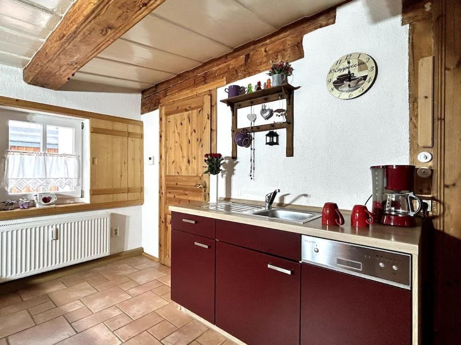 Rustikales Studio-Apartment Blockstube Im Haus Selma Großschönau エクステリア 写真