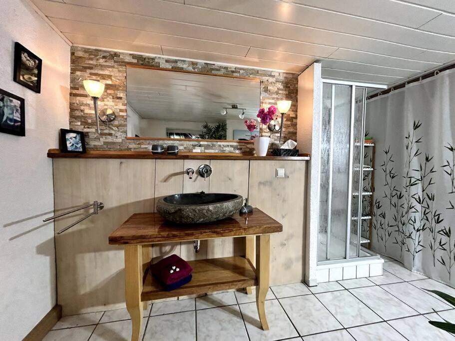 Rustikales Studio-Apartment Blockstube Im Haus Selma Großschönau エクステリア 写真